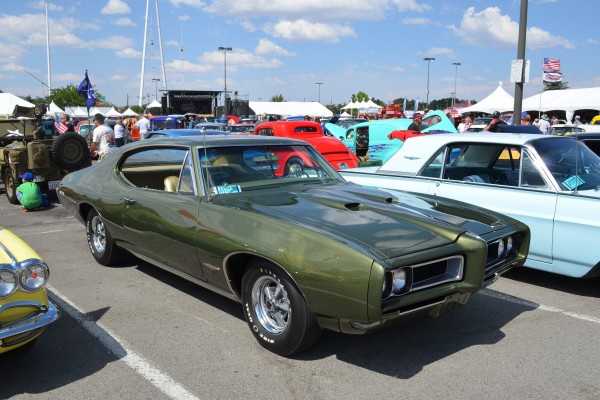 second generation green pontiac gto fastback coupe
