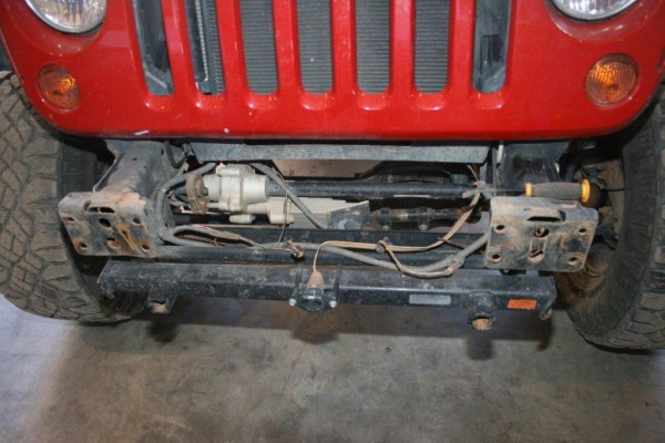 jeep wrangler jk with front bumper removed
