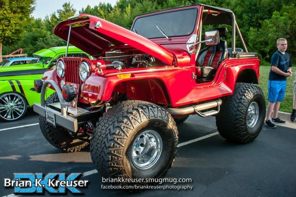 Lifted Jeep CJ-5 with oversized tires