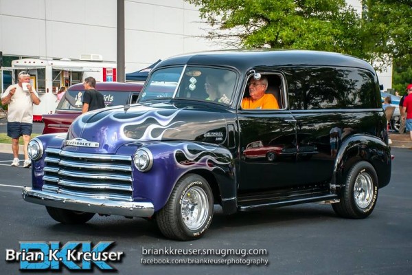 1950s Chevy panel wagon hot rod delivery truck