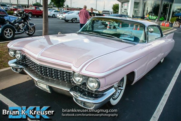 1960s pink customized cadillac lowered hardtop coupe