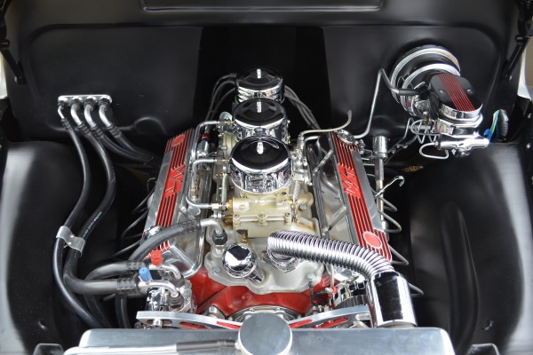 small block chevy V8 engine in a 1949 chevy 3100 truck