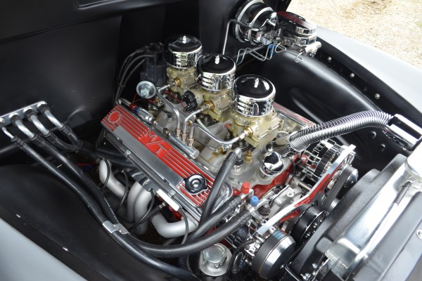 SBC engine in a vintage 1949 chevy 3100 truck