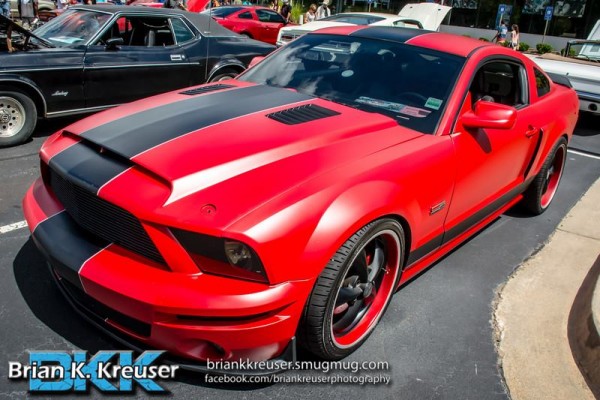ford s197 mustang with custom paint and hood