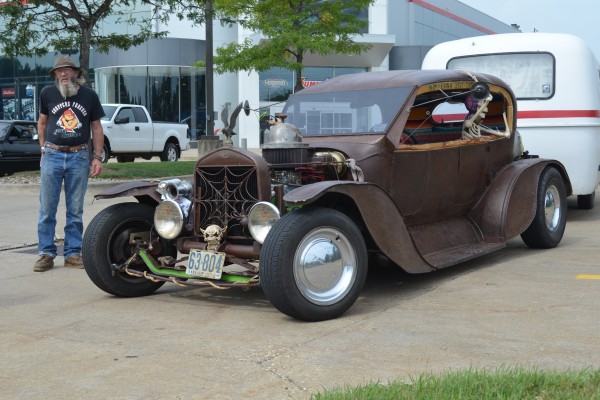 a man and his 1925 ford rat rod