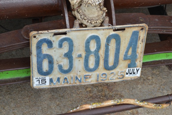 an old Maine license plate from 1925