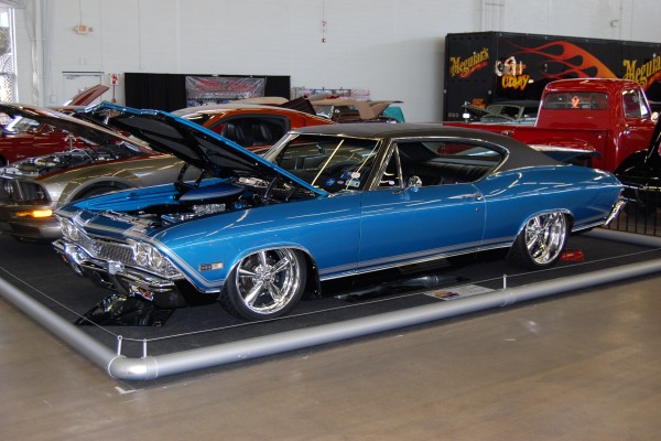 custom blue Chevy Chevelle ss at dallas autorama