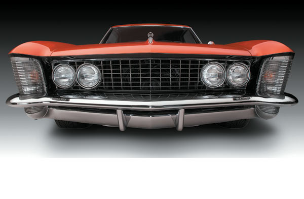 front grille of a custom 1963 buick riviera show car