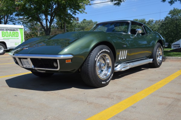 green 1969 chevy corvette stingray park at summit racing in akron