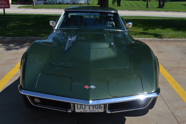 green 1969 chevy corvette stingray front bumper