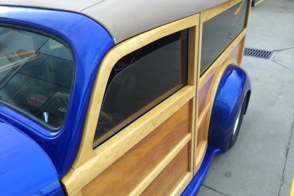 Vintage willys woody wagon custom hot rod, side door