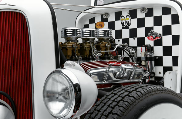 sbc engine in a 1932 ford hot rod from Summit Racing 2014 Catalog