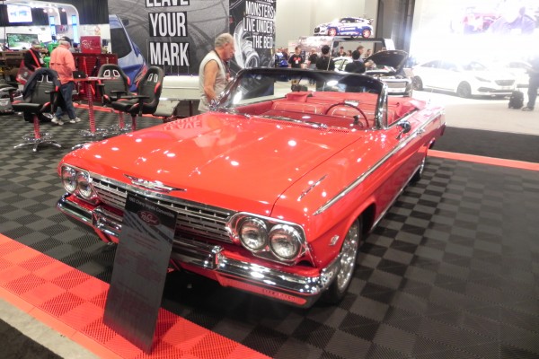 1962 chevy impala convertible on display at 2014 SEMA Trade Show