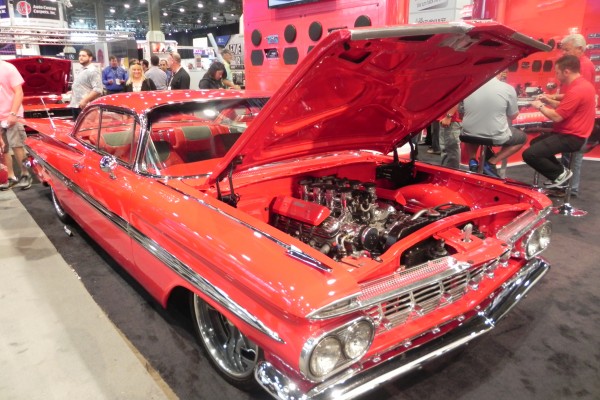 vintage chevy impala show car on display at 2014 SEMA Trade Show