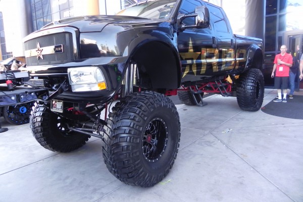 lifted RBP pickup truck on display at SEMA 2014 Automotive trade show