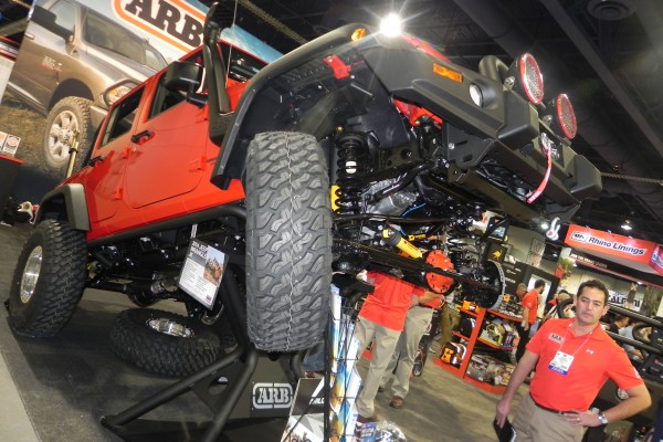 arb jeep wrangler show vehicle on display at SEMA 2014 Automotive trade show