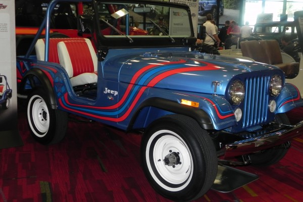 vintage Jeep CJ5 Super Jeep on display at 2014 SEMA automotive trade show