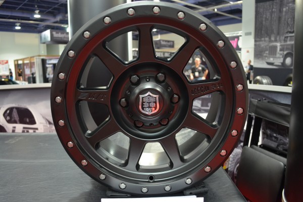 Mickey Thompson brian deegan wheel on display at 2014 SEMA Trade Show