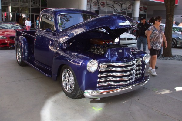 chevy 3100 hotrod truck on display at 2014 SEMA Trade Show