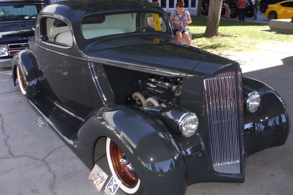 classic prewar hot rod coupe on display at 2014 SEMA Trade Show