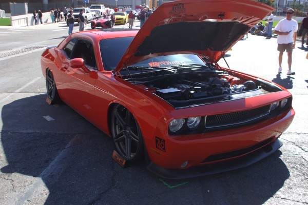 late model dodge challenger on display at 2014 SEMA Trade Show