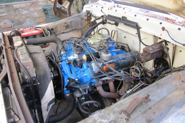 360 ford engine in an old truck