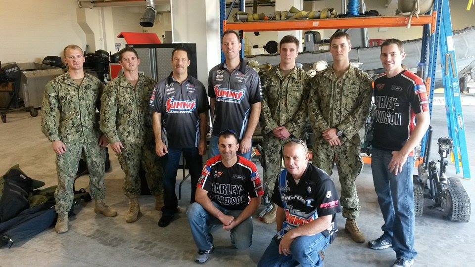 nhra drag racers meet with us servicemen abroad