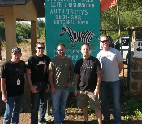 nhra drag race drivers at wildlife African preserve