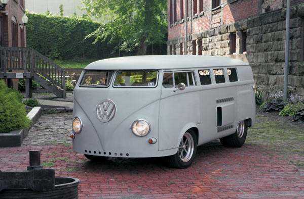 v8 powered mid-engine 1962 Volkswagen samba bus