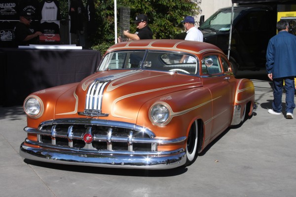 lowered Pontiac postwar coupe