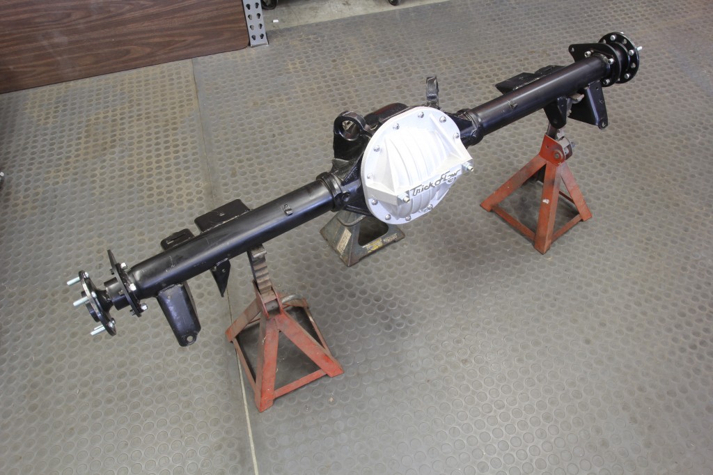 gm rear axle on a pair of jackstands