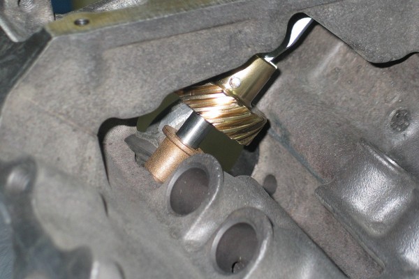 oil pump drive shaft gear on a mopar engine