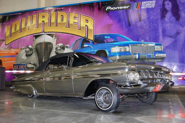 lowrider chevy convertible with hydraulic suspension