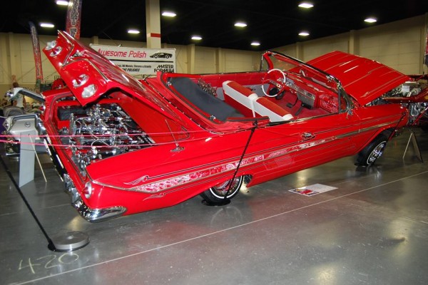 vintage chevy impala lowrider convertible with hydraulics