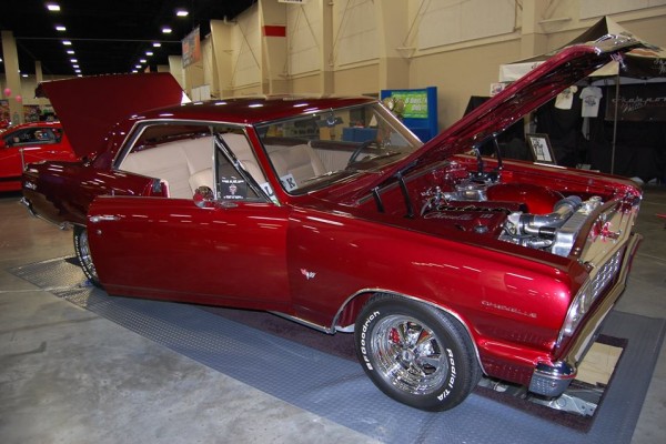 ls swapped first gen chevelle at indoor car show