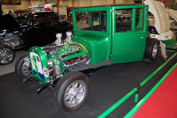 green ford coupe hot rod