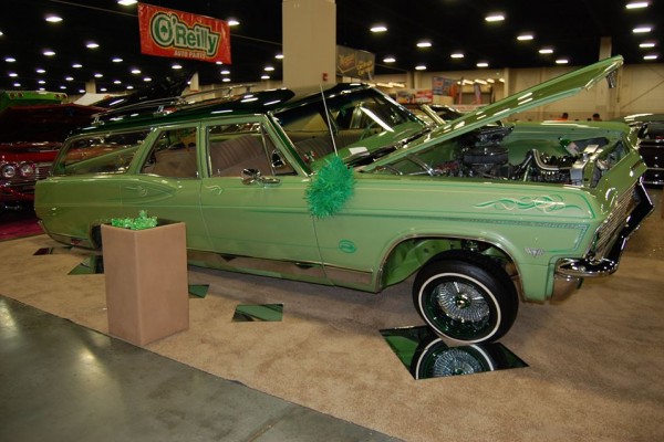 green custom chevy wagon