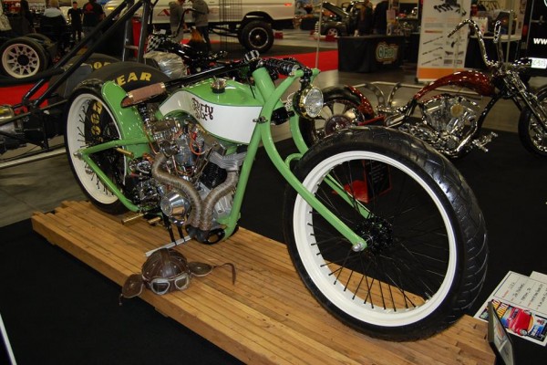 vintage custom v-twin motorcycle