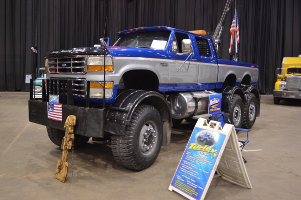 vintage dual axle ford pickup truck