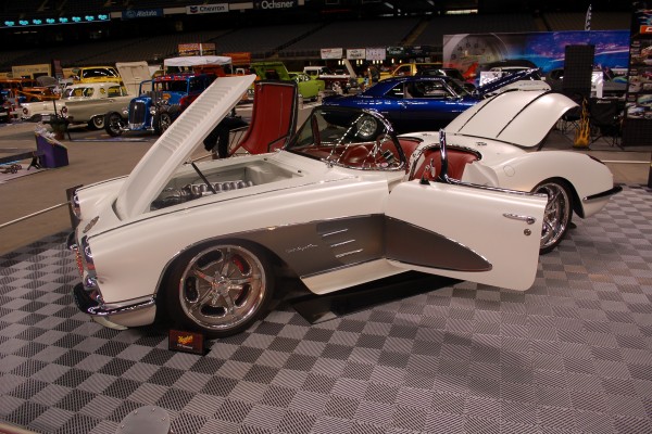 white c1 Chevy Corvette custom restomod