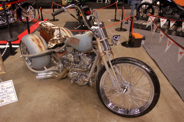 customized lowrider v-twin motorcycle trike