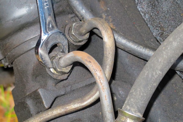 removing power steering lines