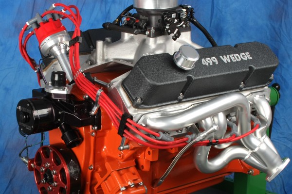 499 mopar engine, assembled on a stand