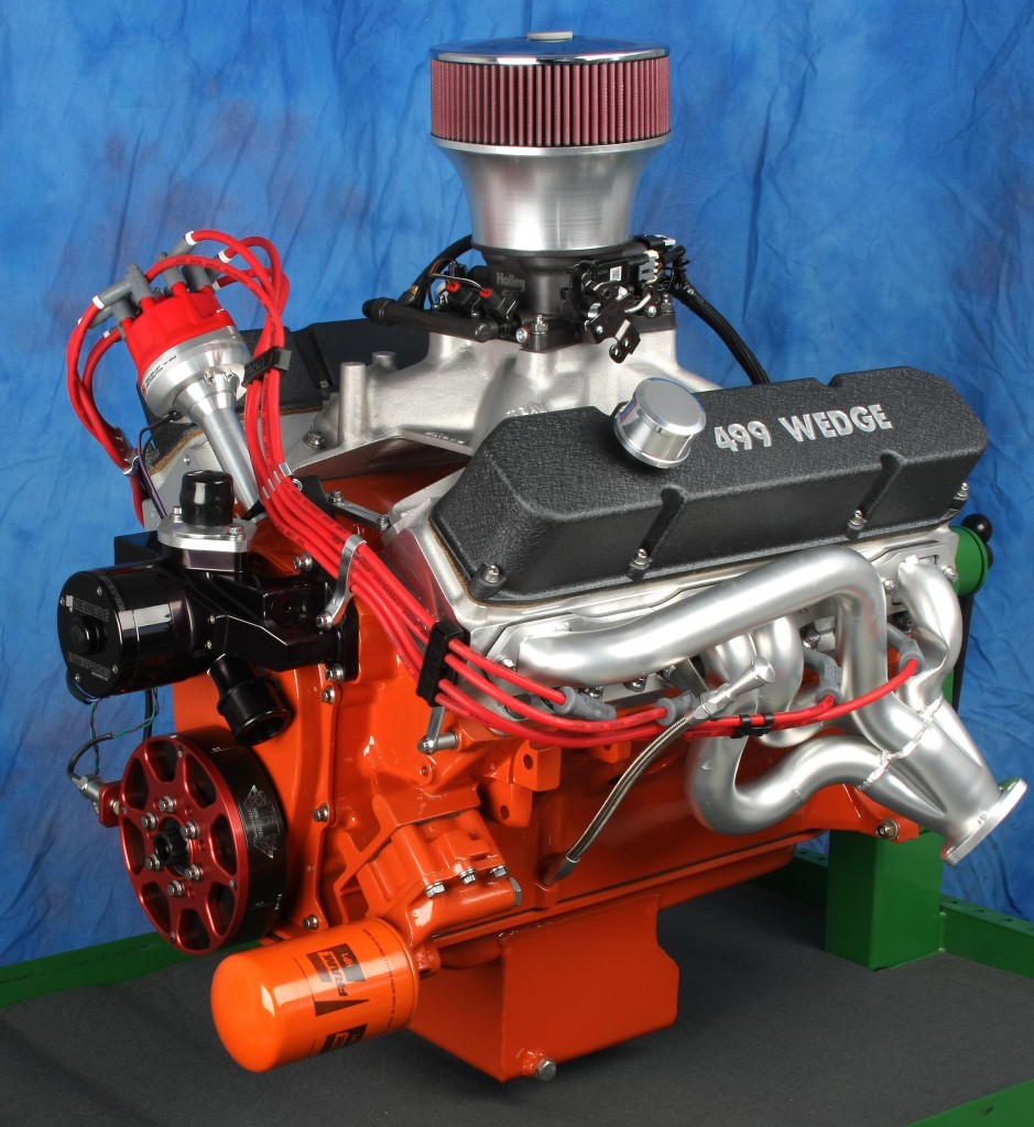 499 mopar engine, assembled on a stand