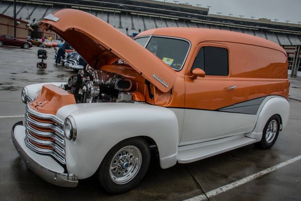 vintage hot rod chevy panel truck