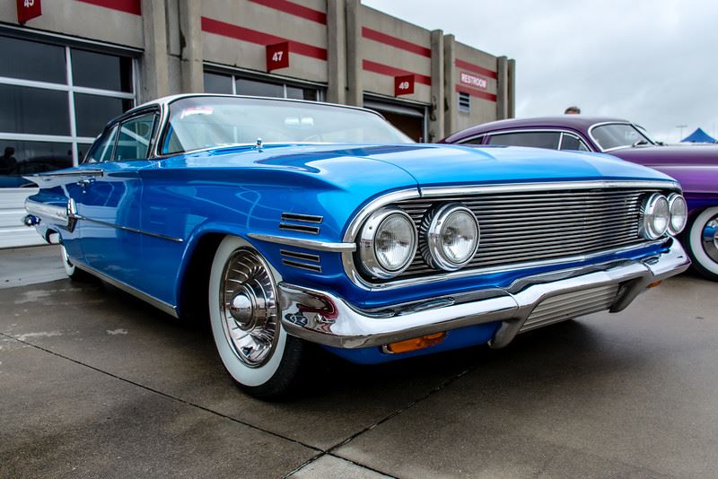 custom lowrider chevy blue impala