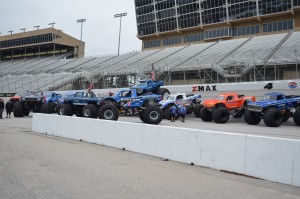 group of Bigfoot Monster Trucks at Atlanta Motor Speedway