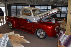 vintage ford truck customized at a event