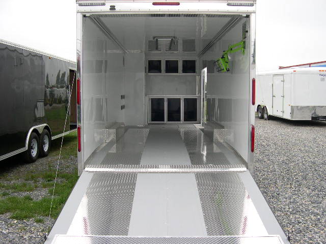 inside look at a race car trailer