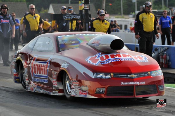 summit racing nhra pro stock camaro launches at track in 2015